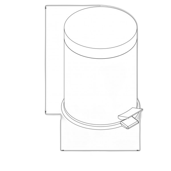 GA010110 Poubelle à pédale en inox AISI 304 satiné (3 LT)